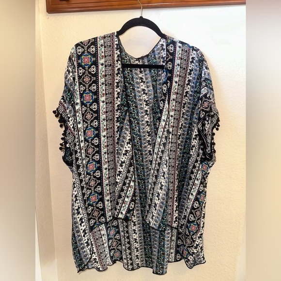 EUC Poetry open cardigan/ kimono top with sleeve deco Sz M - Picture 1 of 6